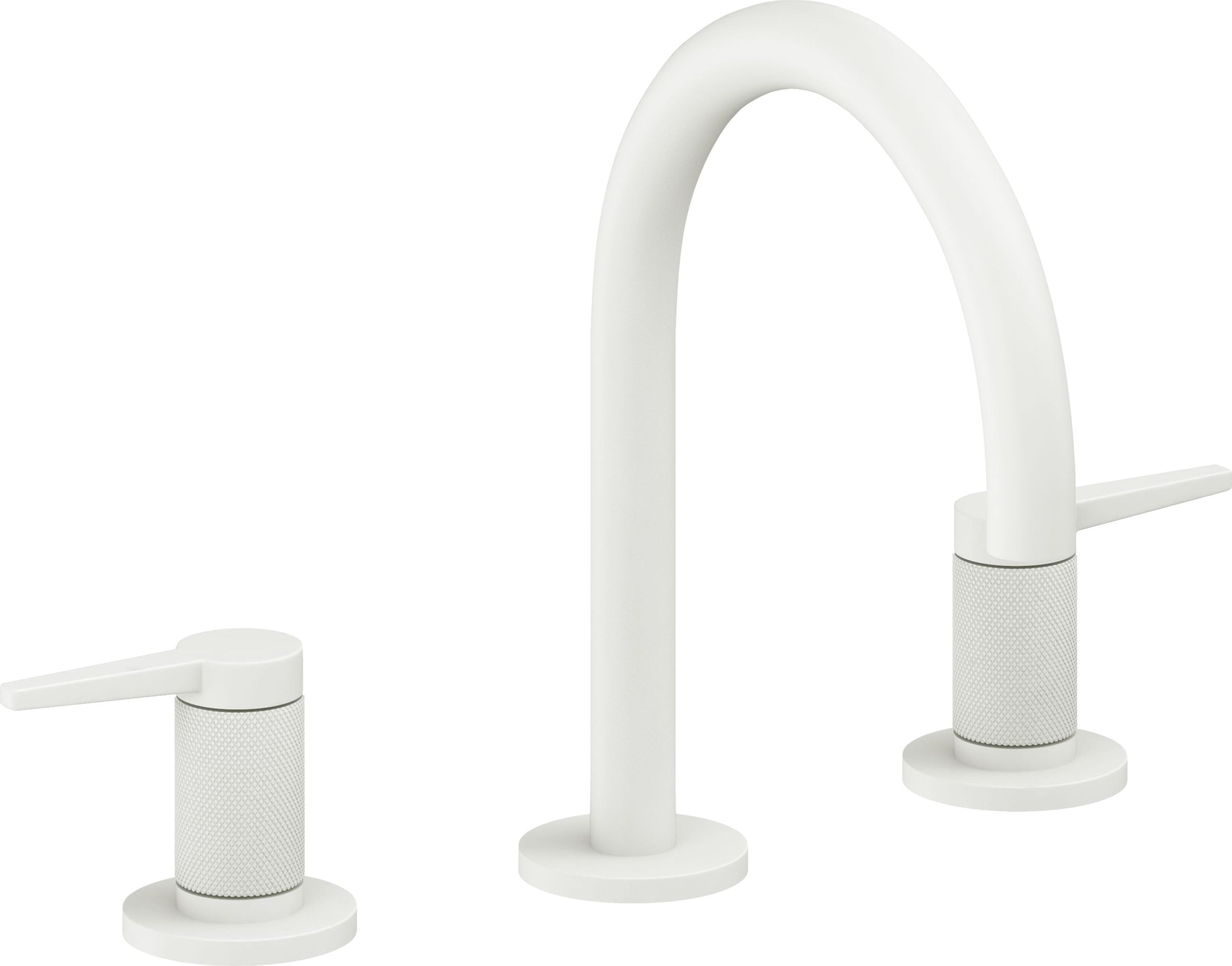 California Faucets - 5302K-MWHT - 8" Widespread Lavatory Faucet - Matte White - D Street