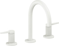 California Faucets - 5302KZBF-MWHT - 8" Widespread Lavatory Faucet with Completely Finished ZeroDrain - Matte White - D Street