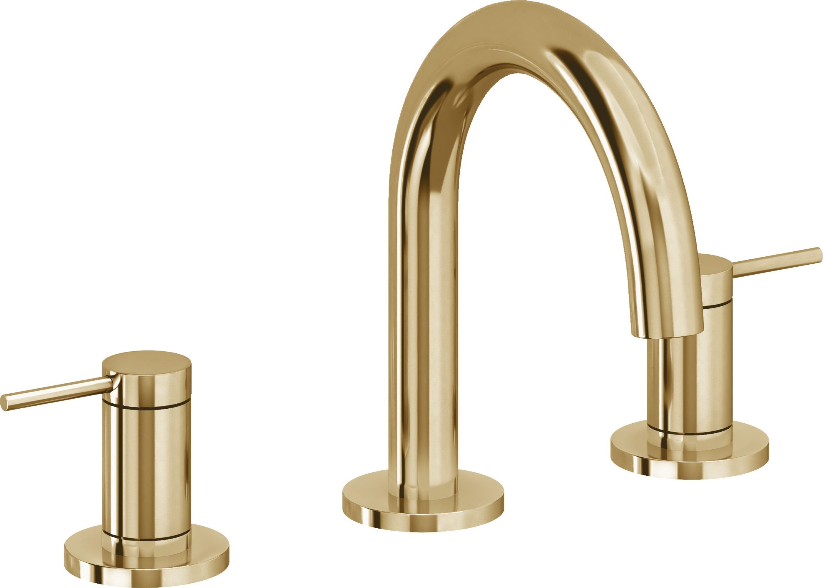 California Faucets - 5202M-FRG - 8" Widespread Lavatory Faucet - French Gold (PVD) - D Street