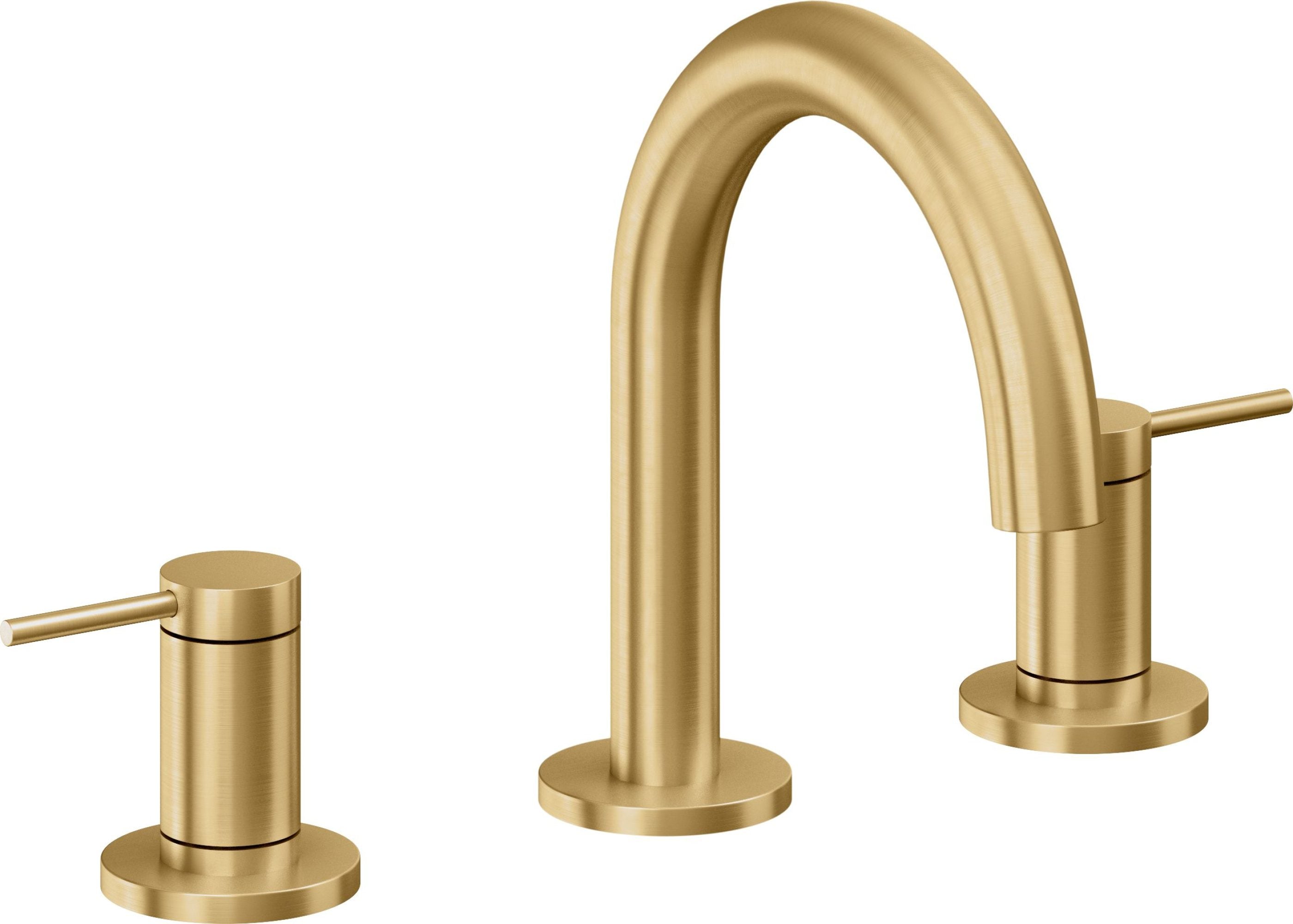 California Faucets - 5202M-LSG - 8" Widespread Lavatory Faucet - Lifetime Satin Gold (PVD) - D Street