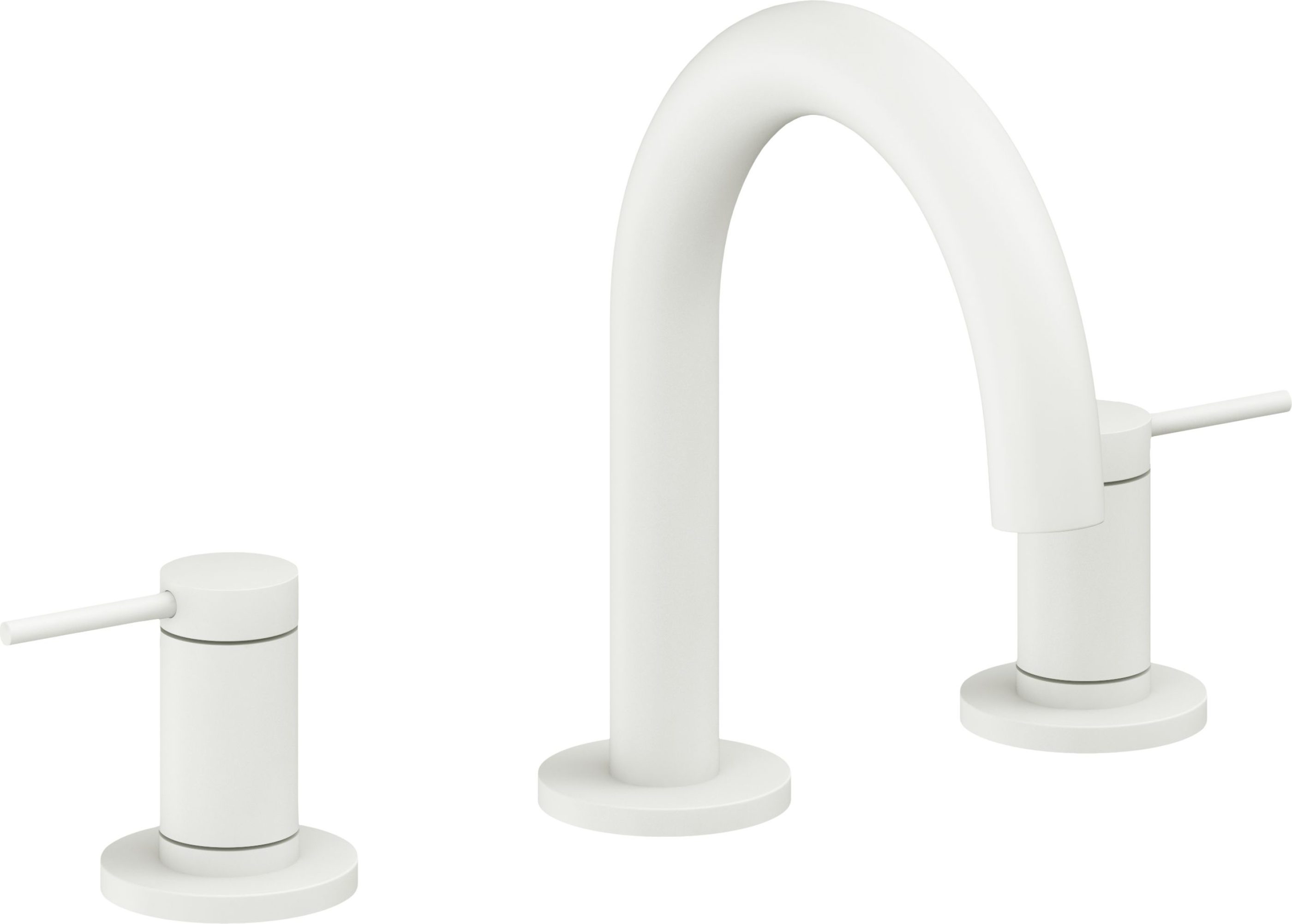 California Faucets - 5202MZB-MWHT - 8" Widespread Lavatory Faucet with ZeroDrain - Matte White - D Street