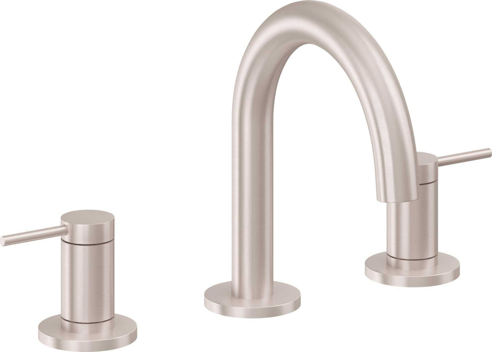 California Faucets - 5202MZBF-SN - 8" Widespread Lavatory Faucet with Completely Finished ZeroDrain - Satin Nickel  - D Street