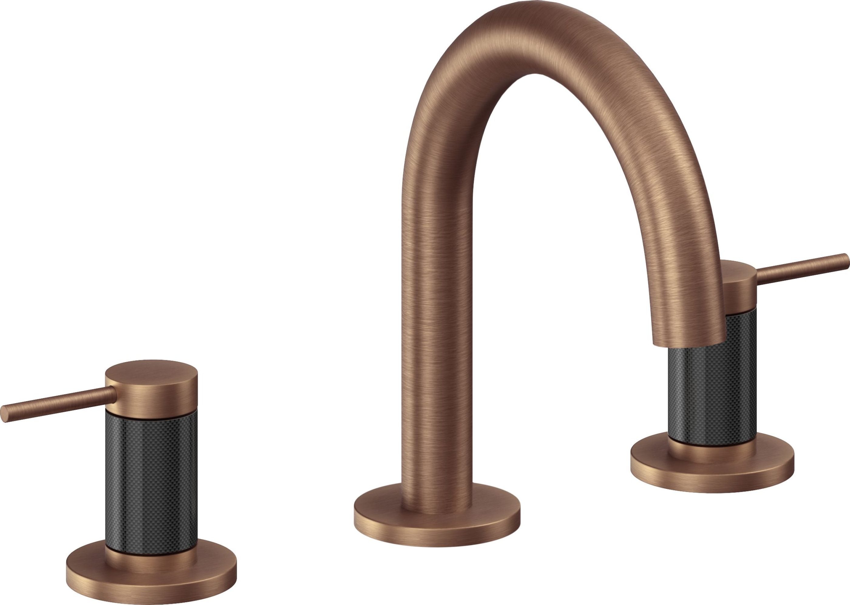 California Faucets - 5202MF-ACF - 8" Widespread Lavatory Faucet - Antique Copper Flat - D Street