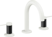 California Faucets - 5202MFZB-MWHT - 8" Widespread Lavatory Faucet with ZeroDrain - Matte White - D Street