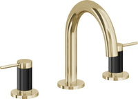 California Faucets - 5202MF-PBU - 8" Widespread Lavatory Faucet - Polished Brass Uncoated - D Street