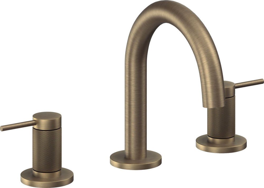 California Faucets - 5202MKZBF-ABF - 8" Widespread Lavatory Faucet with Completely Finished ZeroDrain - Antique Brass Flat - D Street