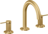 California Faucets - 5202MKZB-LSG - 8" Widespread Lavatory Faucet with ZeroDrain - Lifetime Satin Gold (PVD) - D Street