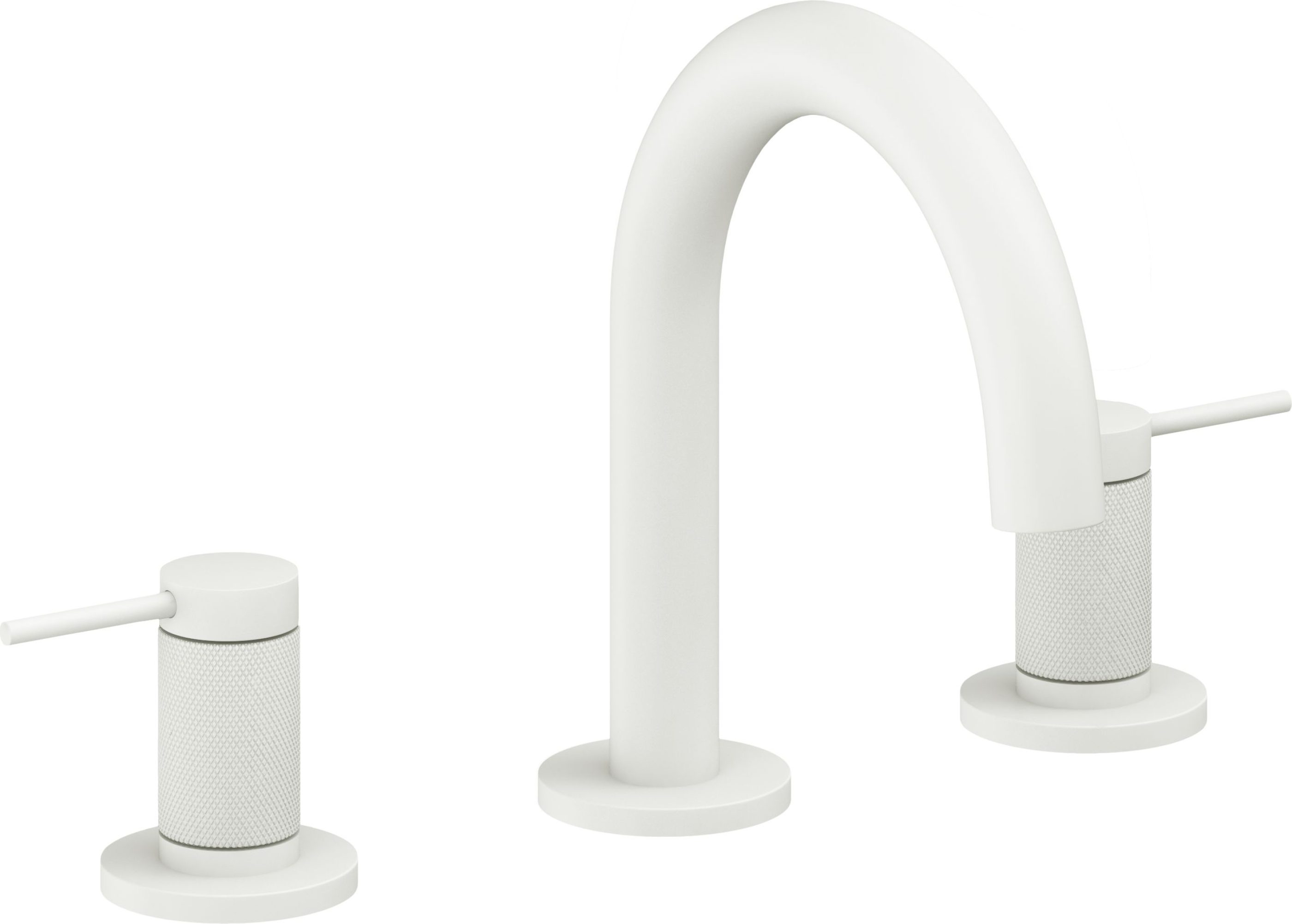 California Faucets - 5202MKZB-MWHT - 8" Widespread Lavatory Faucet with ZeroDrain - Matte White - D Street