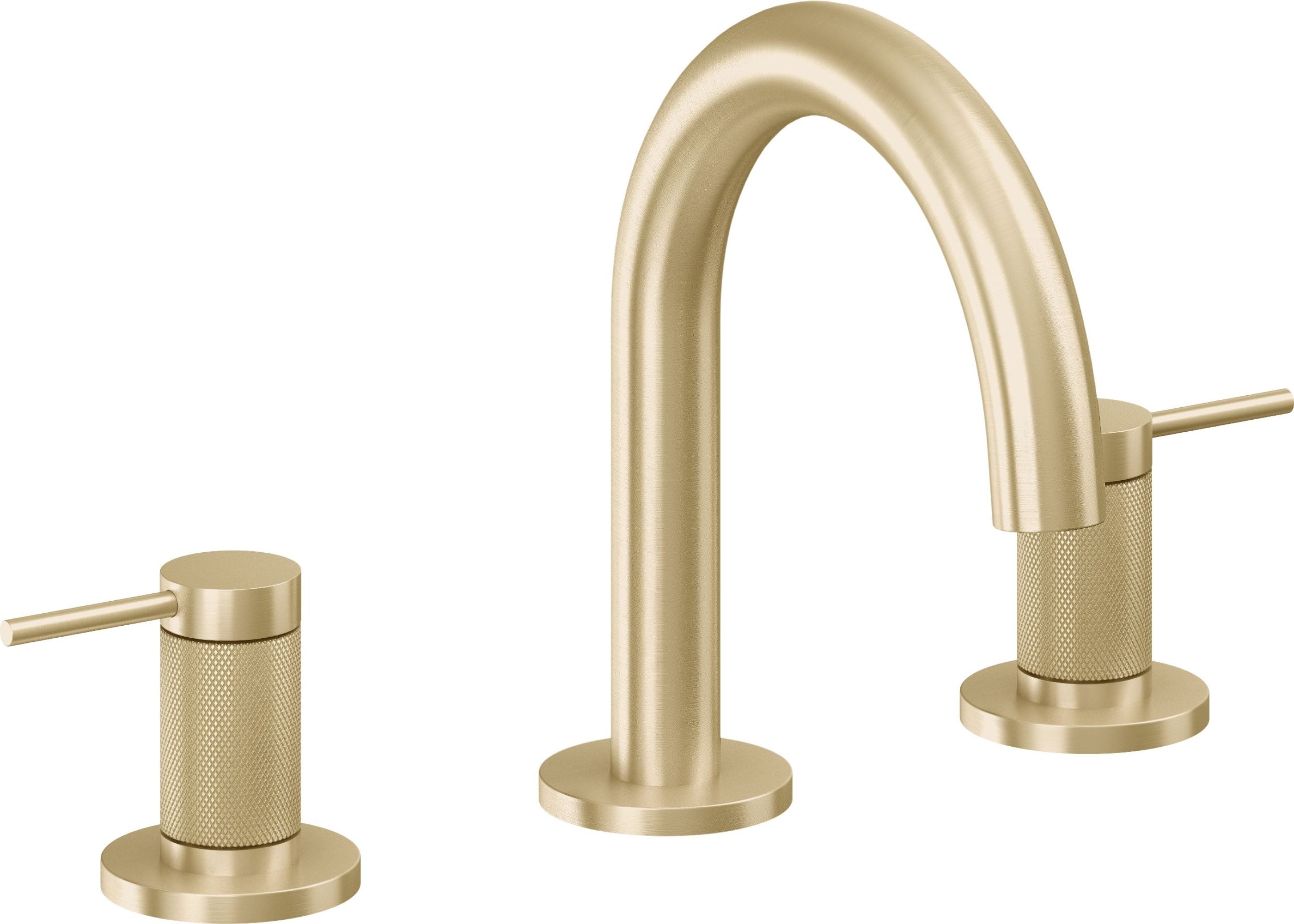 California Faucets - 5202MKZBF-SB - 8" Widespread Lavatory Faucet with Completely Finished ZeroDrain - Satin Brass (PVD) - D Street