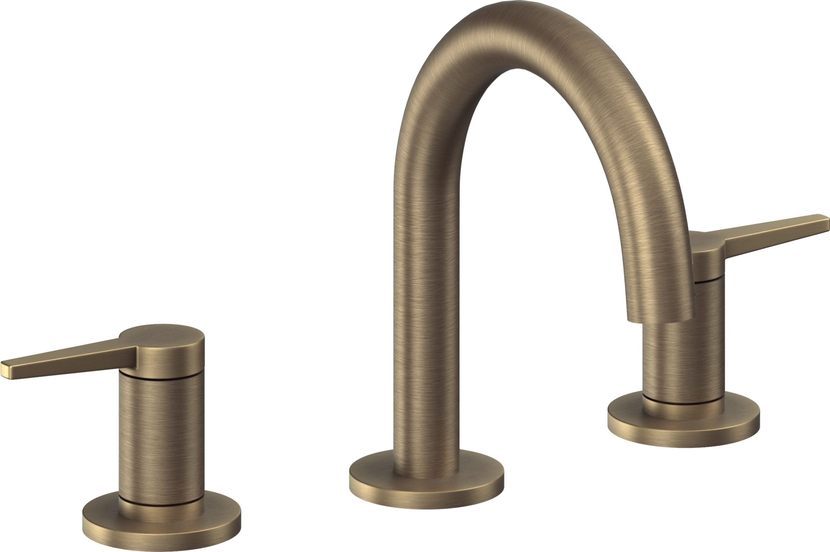 California Faucets - 5302M-ABF - 8" Widespread Lavatory Faucet - Antique Brass Flat - D Street