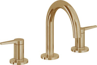 California Faucets - 5302M-BBU - 8" Widespread Lavatory Faucet - Burnished Brass Uncoated - D Street