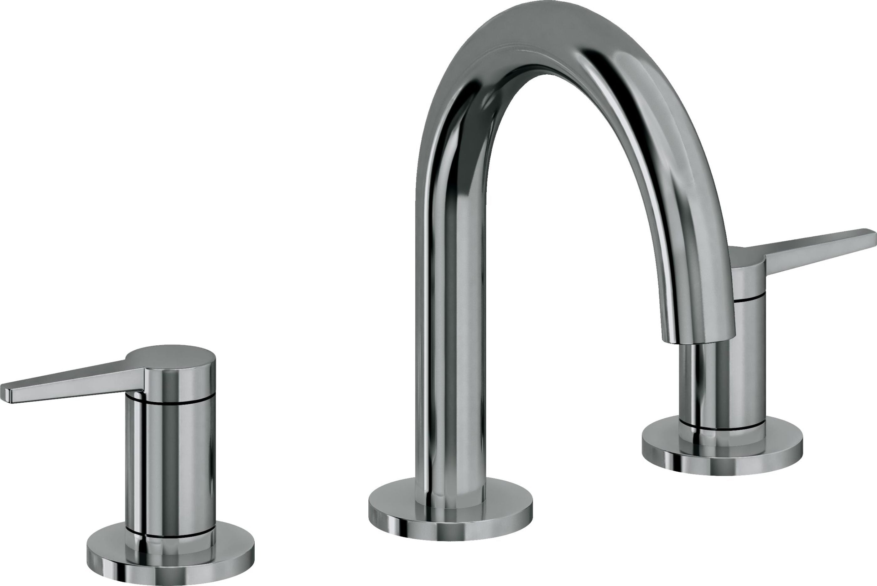 California Faucets - 5302MZBF-BLKN - 8" Widespread Lavatory Faucet with Completely Finished ZeroDrain - Black Nickel (PVD) - D Street