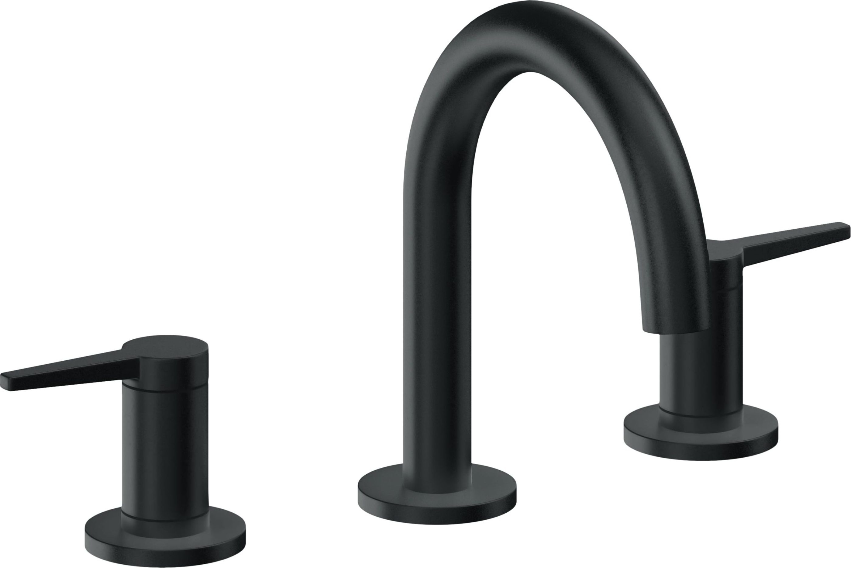 California Faucets - 5302MZB-CB - 8" Widespread Lavatory Faucet with ZeroDrain - Carbon (PVD) - D Street