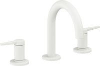 California Faucets - 5302M-MWHT - 8" Widespread Lavatory Faucet - Matte White - D Street