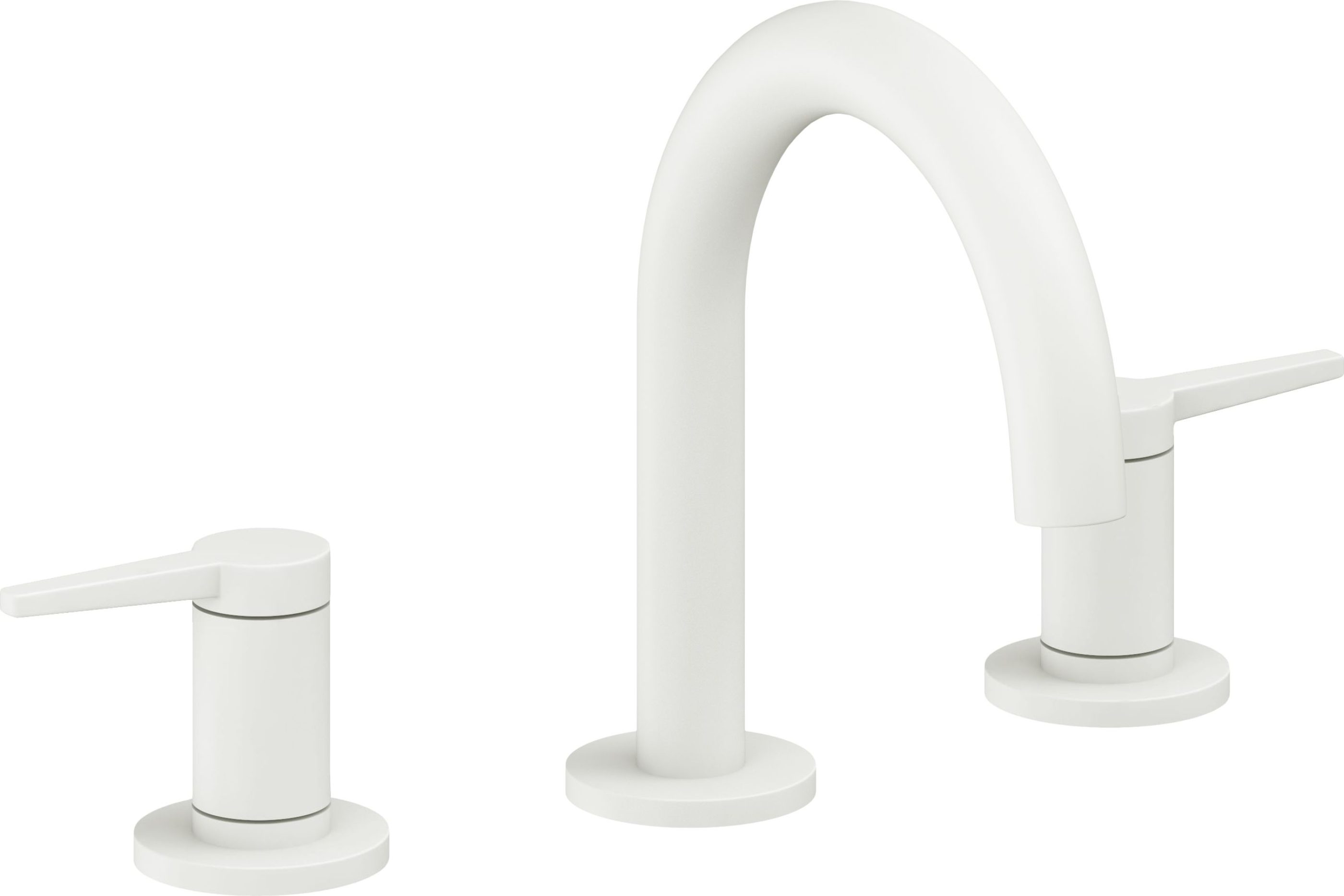 California Faucets - 5302MZB-MWHT - 8" Widespread Lavatory Faucet with ZeroDrain - Matte White - D Street