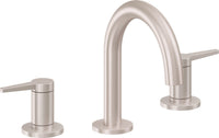 California Faucets - 5302MZB-SN - 8" Widespread Lavatory Faucet with ZeroDrain - Satin Nickel  - D Street