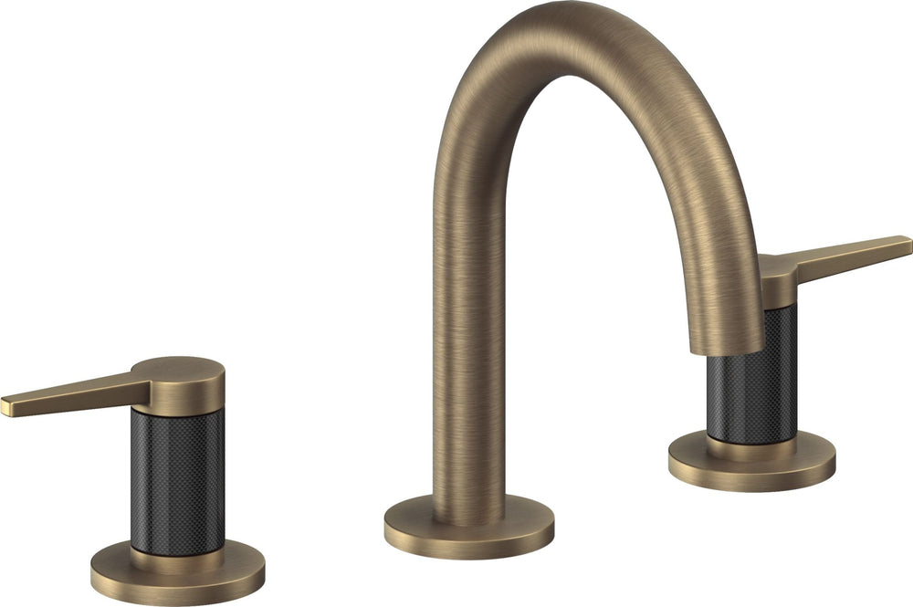 California Faucets - 5302MF-ABF - 8" Widespread Lavatory Faucet - Antique Brass Flat - D Street