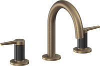 California Faucets - 5302MFZB-ABF - 8" Widespread Lavatory Faucet with ZeroDrain - Antique Brass Flat - D Street