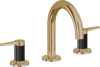 California Faucets - 5302MFZBF-BBU - 8" Widespread Lavatory Faucet with Completely Finished ZeroDrain - Burnished Brass Uncoated - D Street