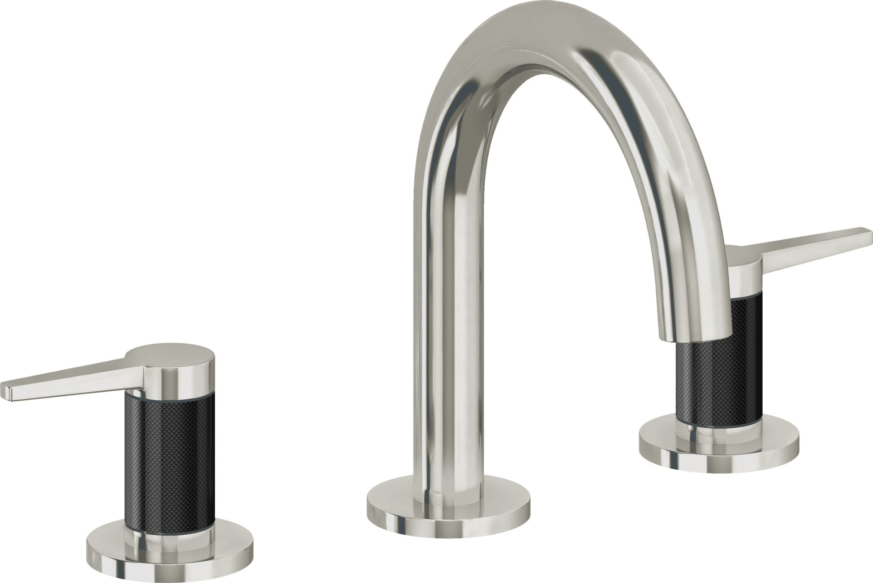 California Faucets - 5302MFZBF-PN - 8" Widespread Lavatory Faucet with Completely Finished ZeroDrain - Polished Nickel (PVD) - D Street