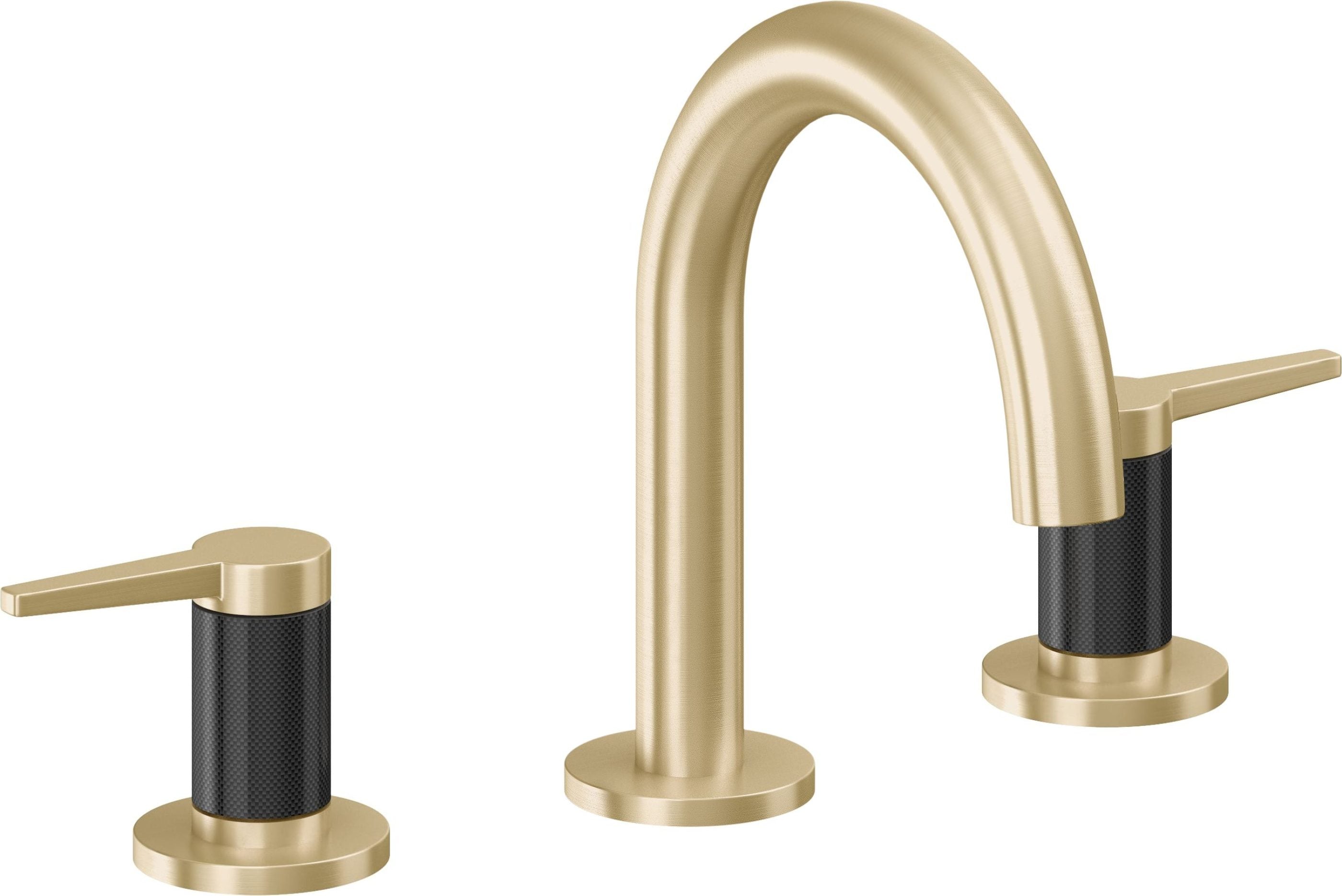 California Faucets - 5302MFZBF-SB - 8" Widespread Lavatory Faucet with Completely Finished ZeroDrain - Satin Brass (PVD) - D Street