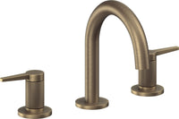 California Faucets - 5302MKZB-ABF - 8" Widespread Lavatory Faucet with ZeroDrain - Antique Brass Flat - D Street