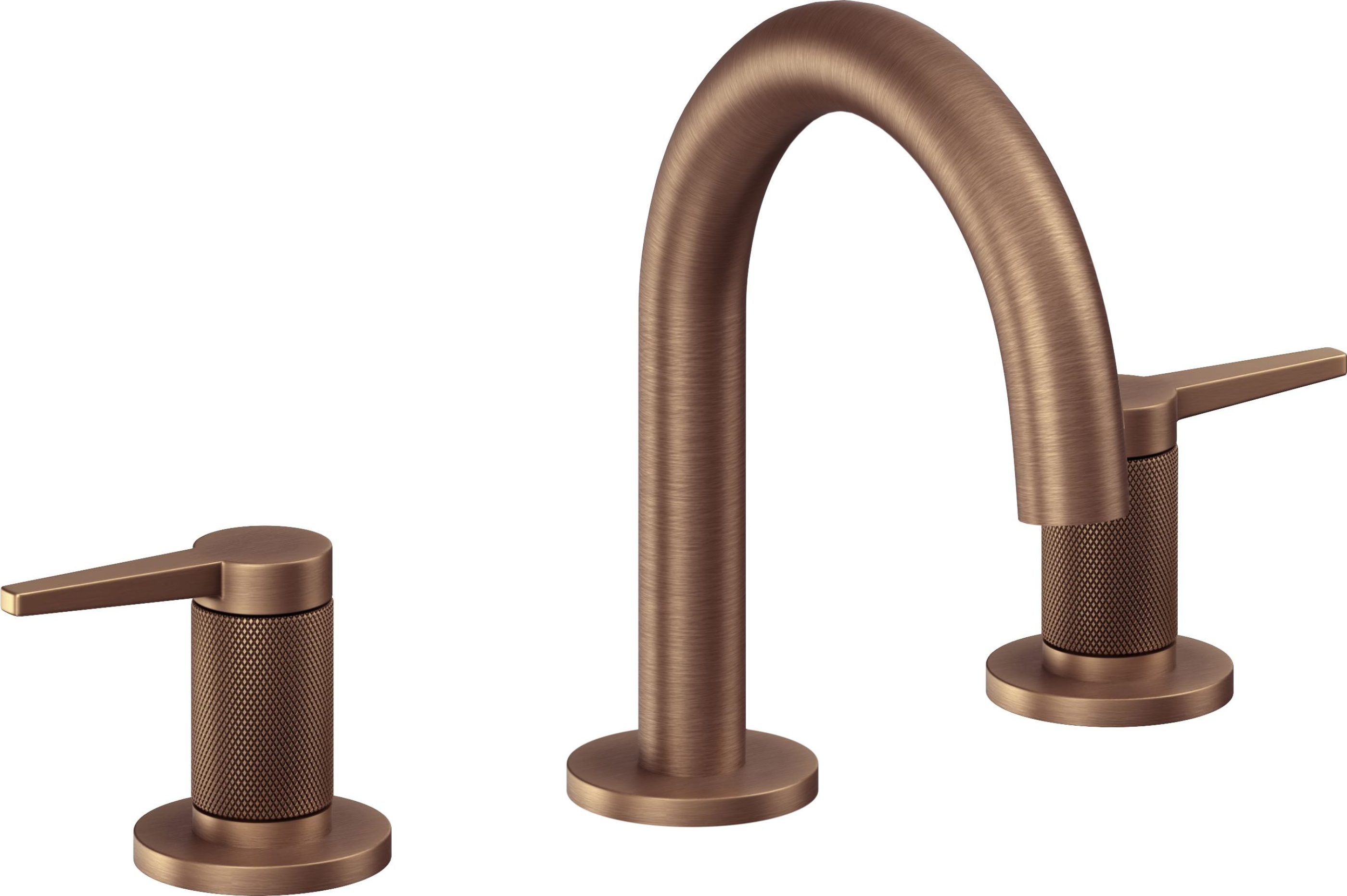 California Faucets - 5302MKZB-ACF - 8" Widespread Lavatory Faucet with ZeroDrain - Antique Copper Flat - D Street