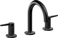 California Faucets - 5302MK-MBLK - 8" Widespread Lavatory Faucet - Matte Black - D Street