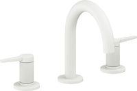 California Faucets - 5302MKZB-MWHT - 8" Widespread Lavatory Faucet with ZeroDrain - Matte White - D Street