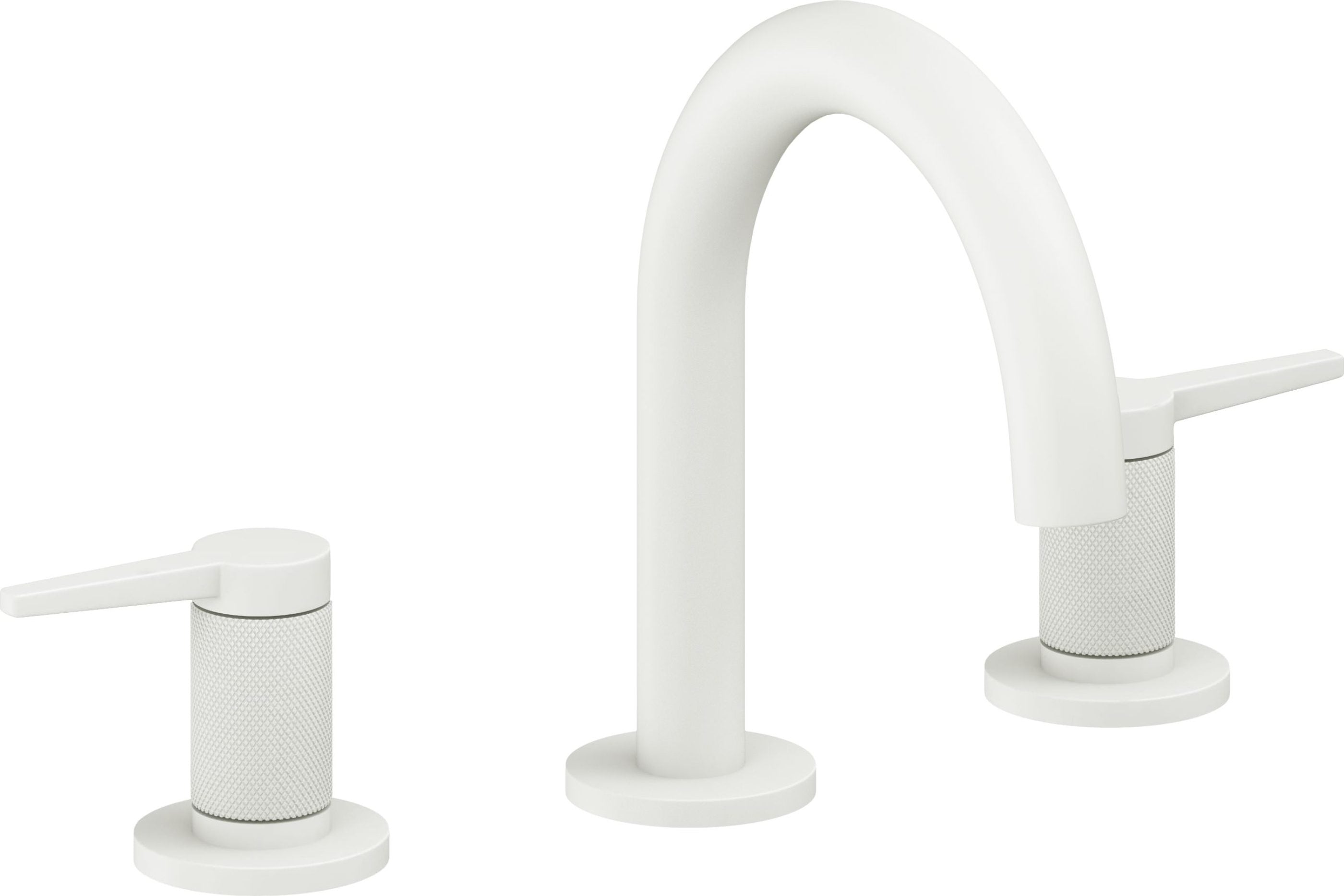 California Faucets - 5302MKZB-MWHT - 8" Widespread Lavatory Faucet with ZeroDrain - Matte White - D Street