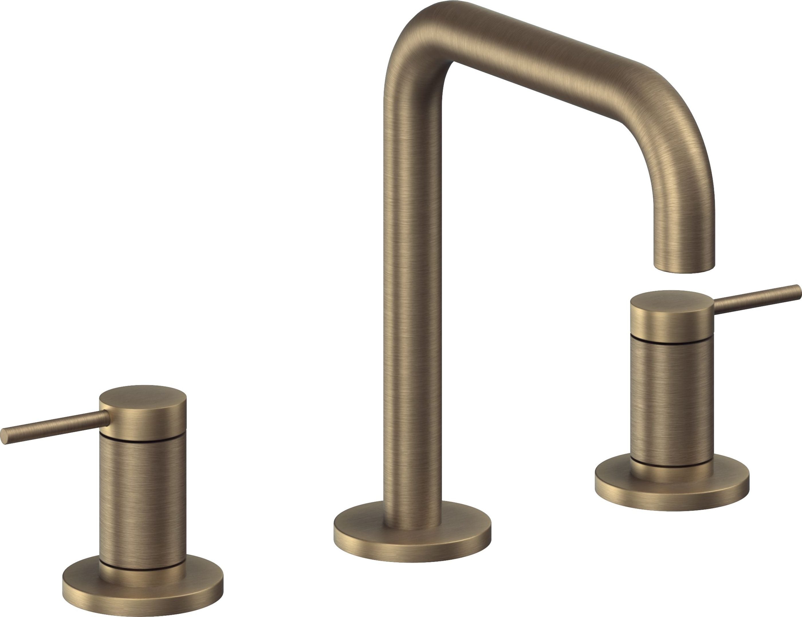 California Faucets - 5202Q-ABF - 8" Widespread Lavatory Faucet - Antique Brass Flat - D Street