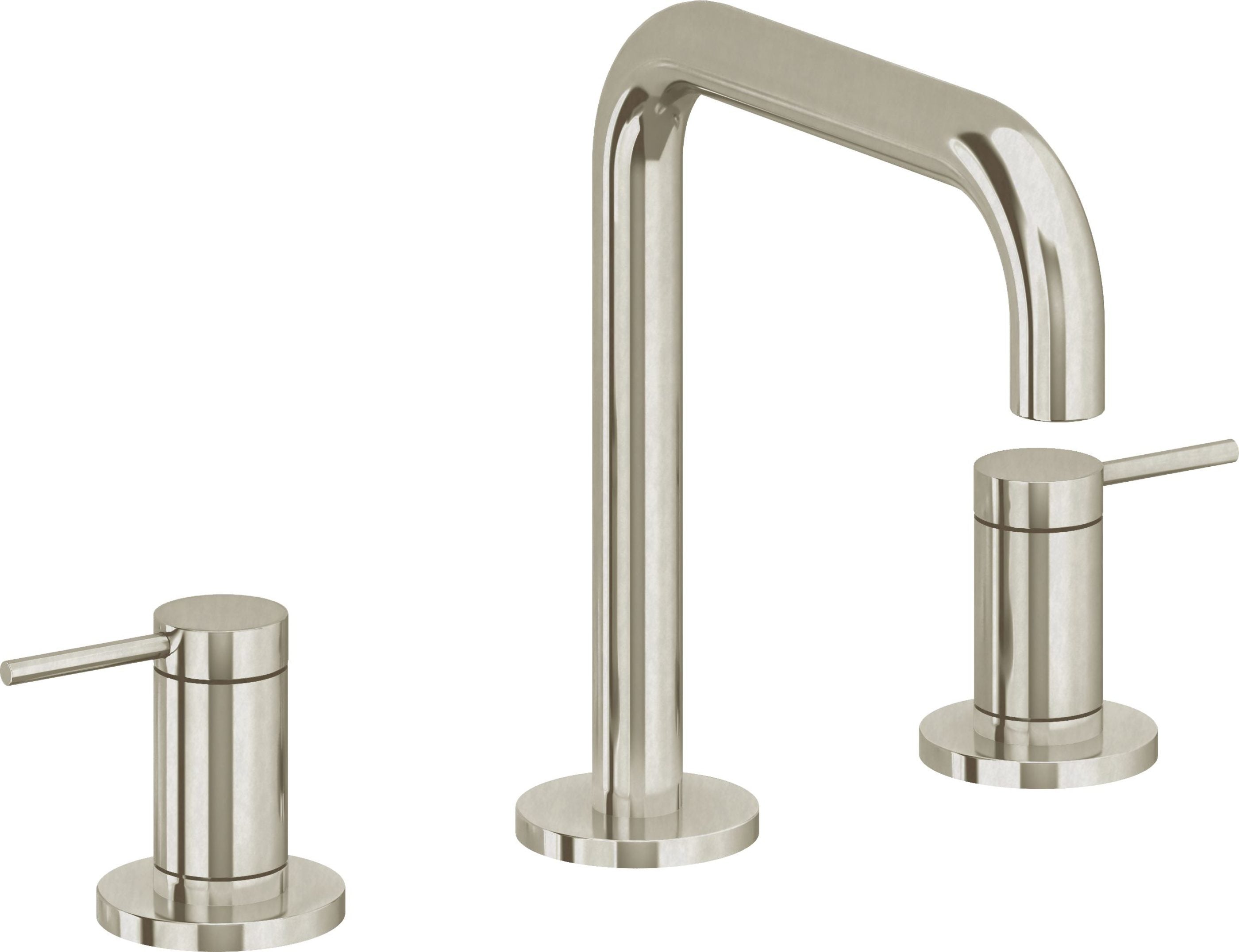 California Faucets - 5202Q-BNU - 8" Widespread Lavatory Faucet - Burnished Nickel Uncoated - D Street