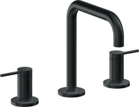 California Faucets - 5202QZBF-CB - 8" Widespread Lavatory Faucet with Completely Finished ZeroDrain - Carbon (PVD) - D Street