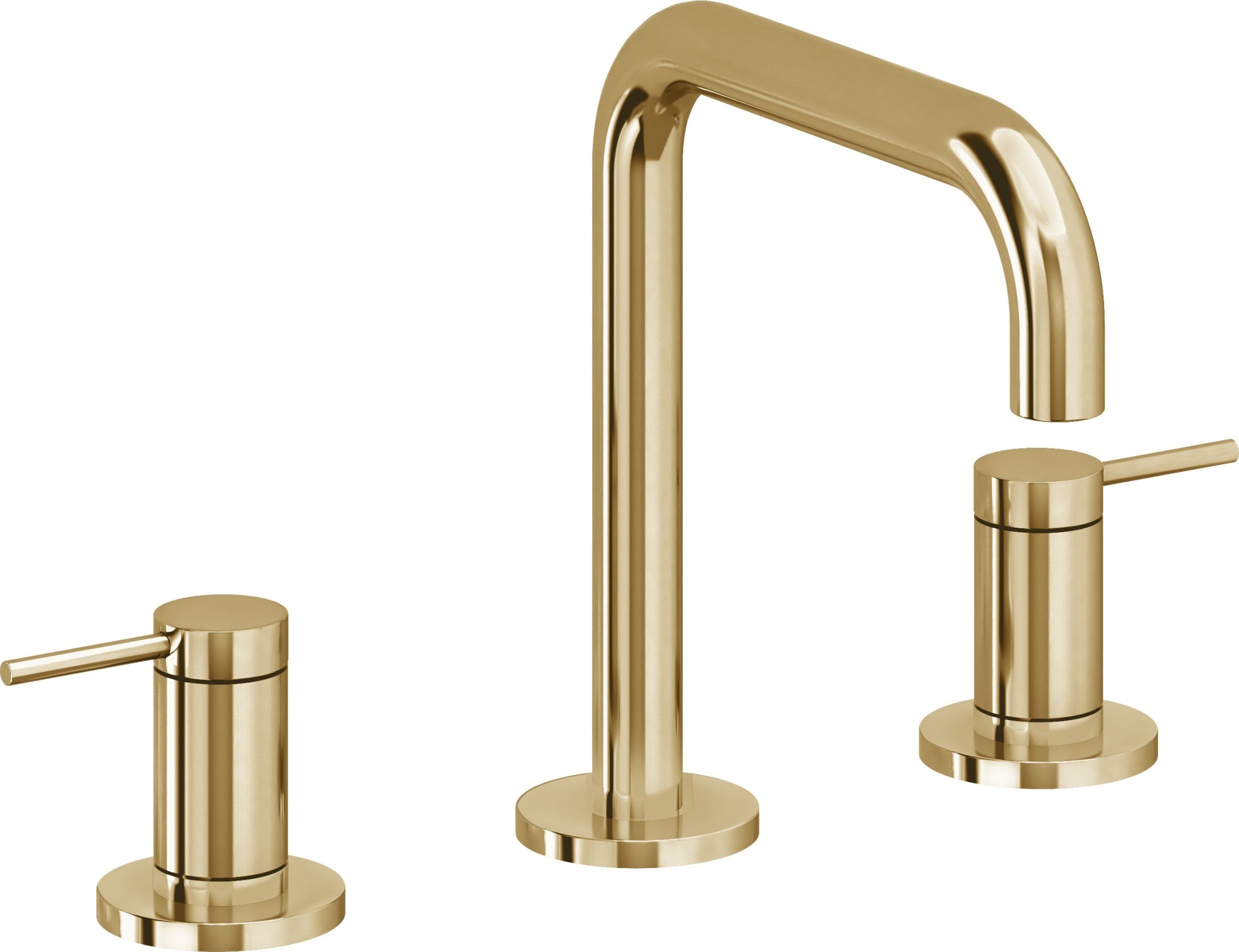 California Faucets - 5202Q-FRG - 8" Widespread Lavatory Faucet - French Gold (PVD) - D Street