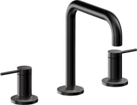 California Faucets - 5202QZBF-MBLK - 8" Widespread Lavatory Faucet with Completely Finished ZeroDrain - Matte Black - D Street