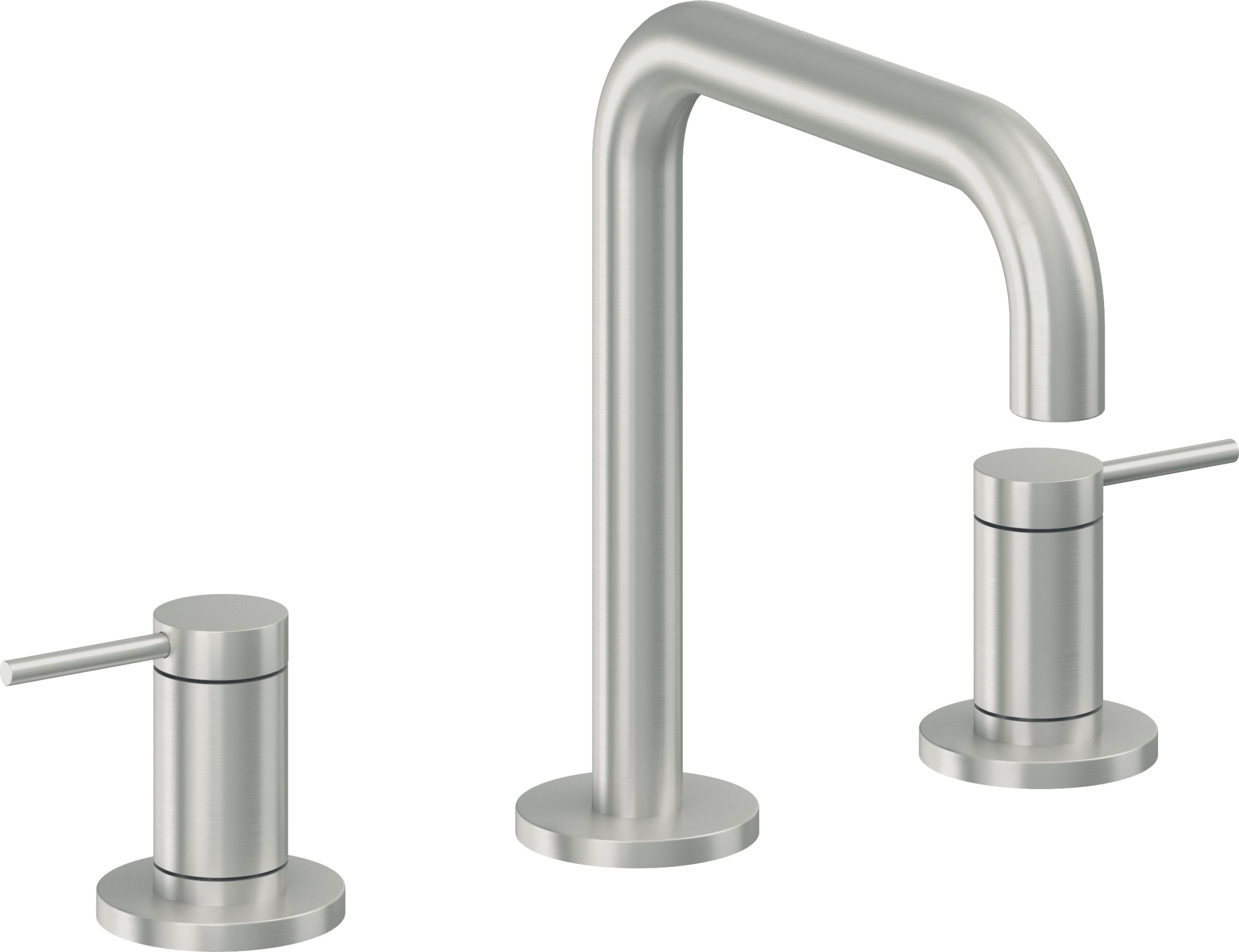 California Faucets - 5202QZBF-SC - 8" Widespread Lavatory Faucet with Completely Finished ZeroDrain - Satin Chrome (PVD) - D Street