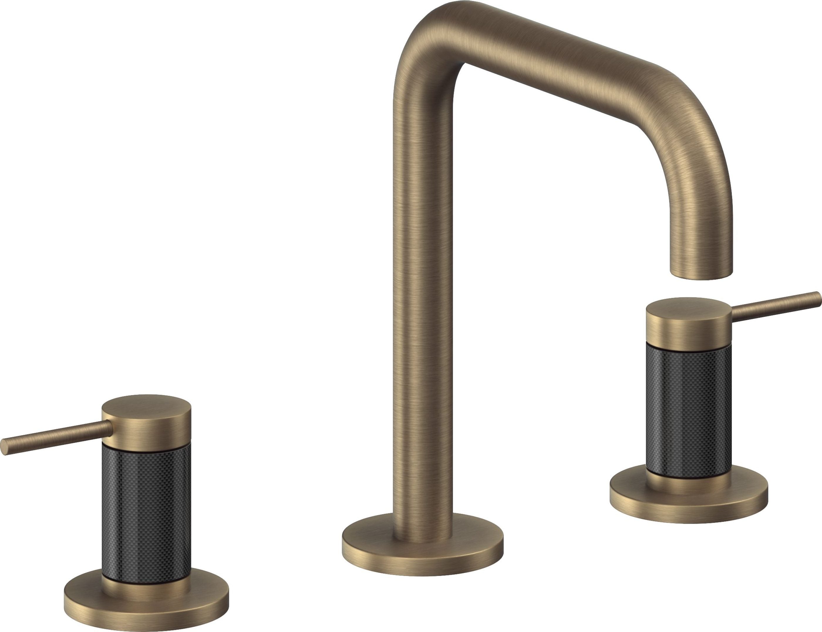 California Faucets - 5202QF-ABF - 8" Widespread Lavatory Faucet - Antique Brass Flat - D Street