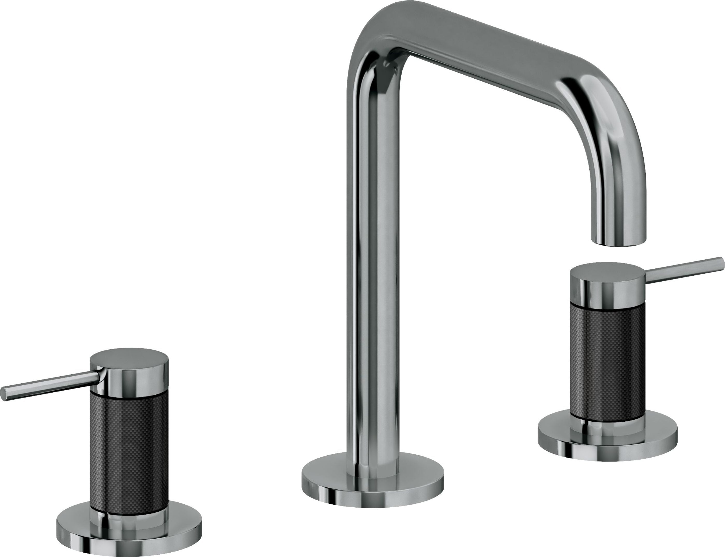 California Faucets - 5202QFZBF-BLKN - 8" Widespread Lavatory Faucet with Completely Finished ZeroDrain - Black Nickel (PVD) - D Street