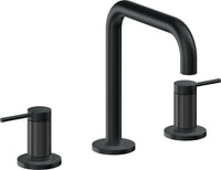 California Faucets - 5202QFZBF-CB - 8" Widespread Lavatory Faucet with Completely Finished ZeroDrain - Carbon (PVD) - D Street