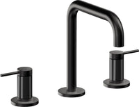 California Faucets - 5202QFZBF-MBLK - 8" Widespread Lavatory Faucet with Completely Finished ZeroDrain - Matte Black - D Street