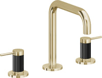 California Faucets - 5202QF-PBU - 8" Widespread Lavatory Faucet - Polished Brass Uncoated - D Street