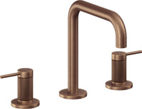 California Faucets - 5202QKZBF-ACF - 8" Widespread Lavatory Faucet with Completely Finished ZeroDrain - Antique Copper Flat - D Street