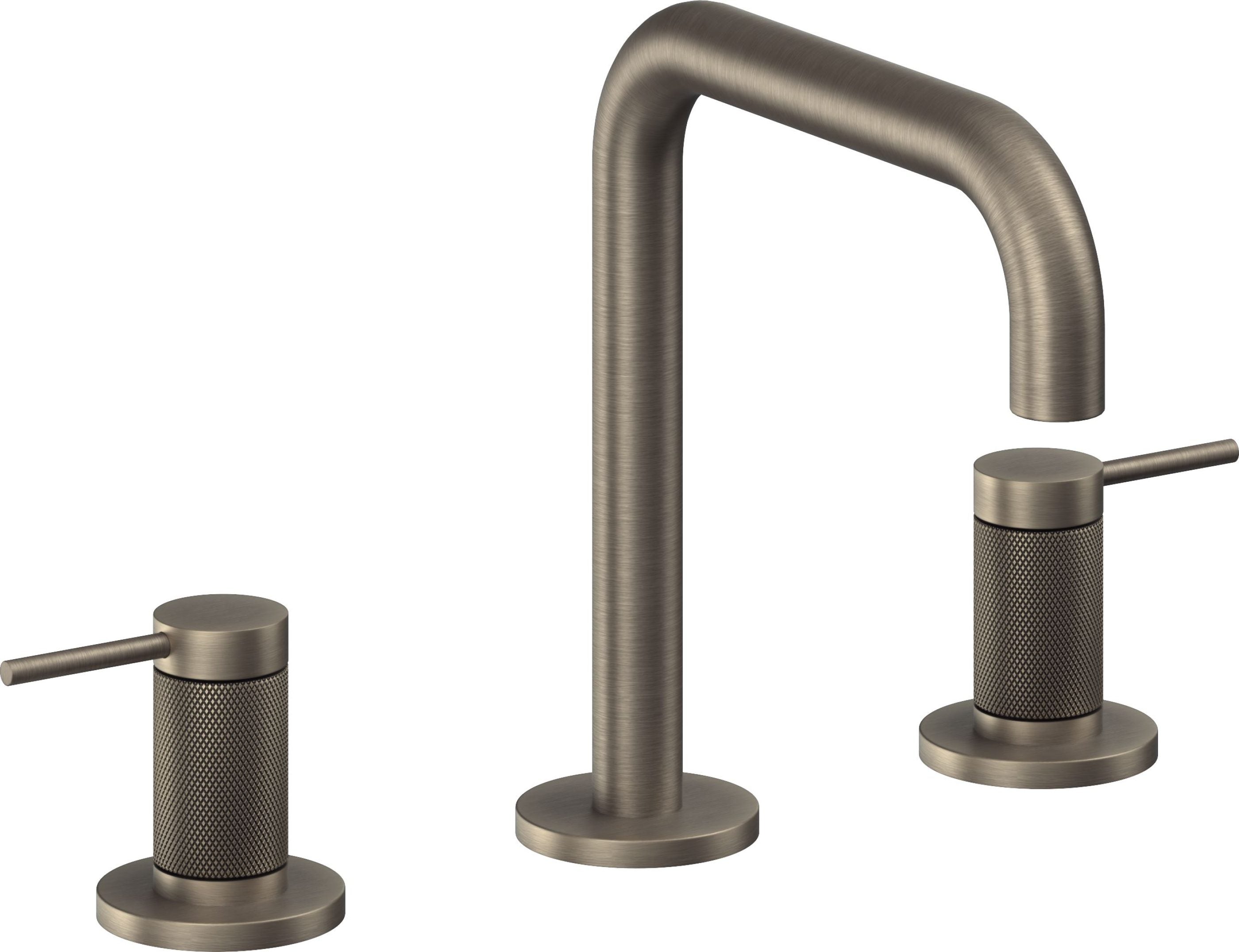 California Faucets - 5202QKZBF-ANF - 8" Widespread Lavatory Faucet with Completely Finished ZeroDrain - Antique Nickel Flat - D Street