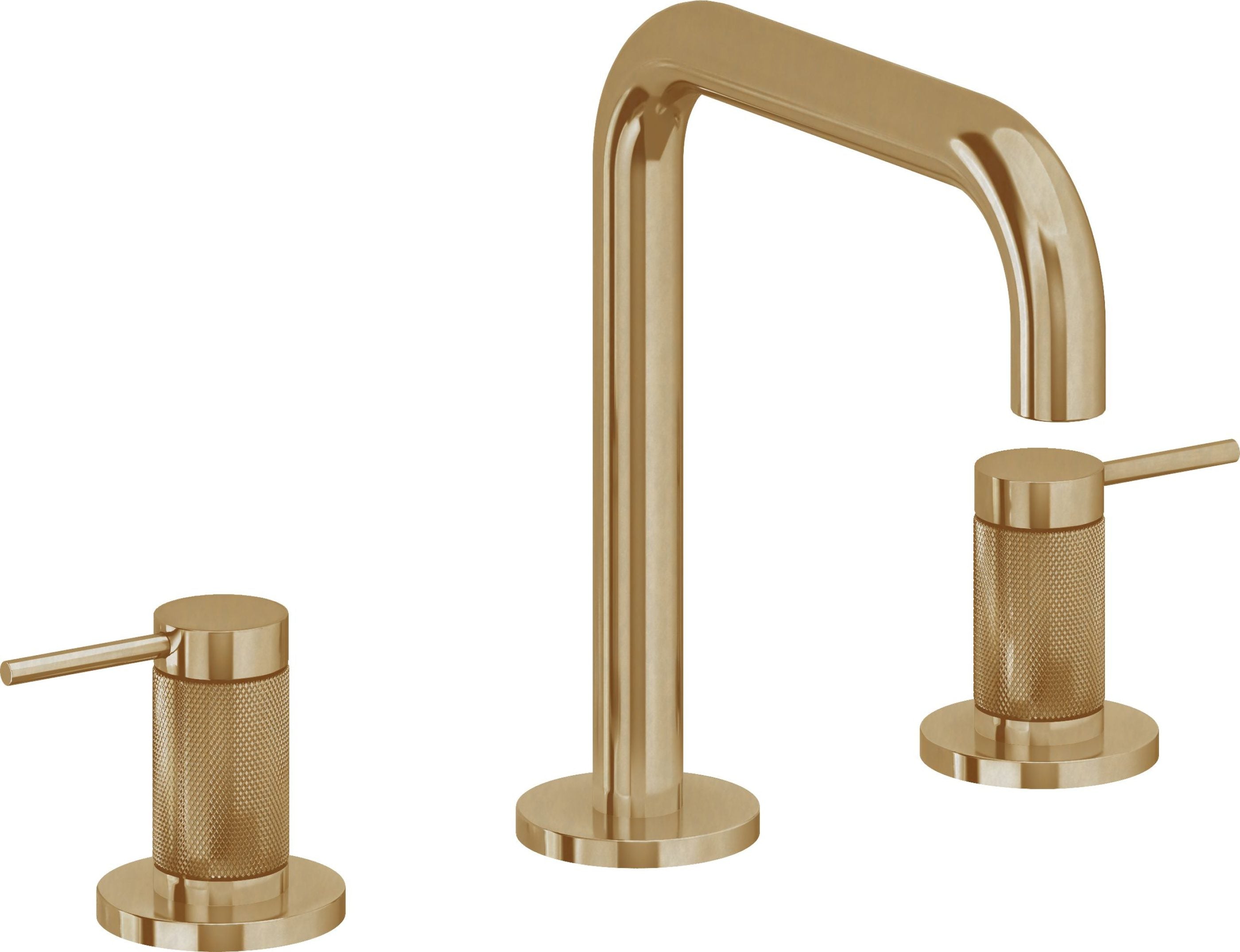 California Faucets - 5202QK-BBU - 8" Widespread Lavatory Faucet - Burnished Brass Uncoated - D Street