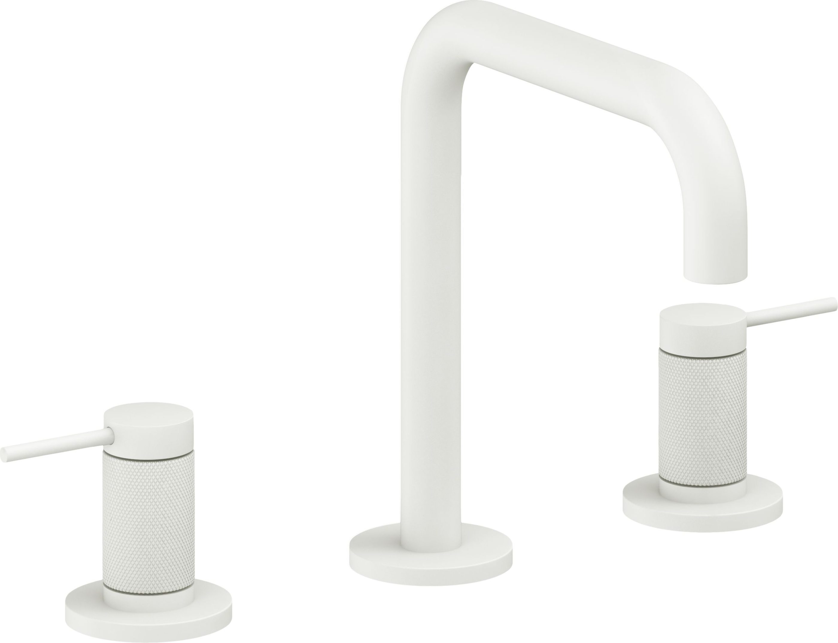 California Faucets - 5202QKZB-MWHT - 8" Widespread Lavatory Faucet with ZeroDrain - Matte White - D Street