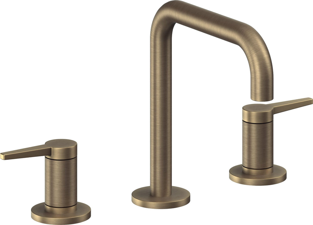 California Faucets - 5302Q-ABF - 8" Widespread Lavatory Faucet - Antique Brass Flat - D Street