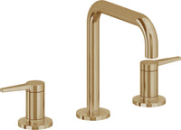 California Faucets - 5302Q-BBU - 8" Widespread Lavatory Faucet - Burnished Brass Uncoated - D Street