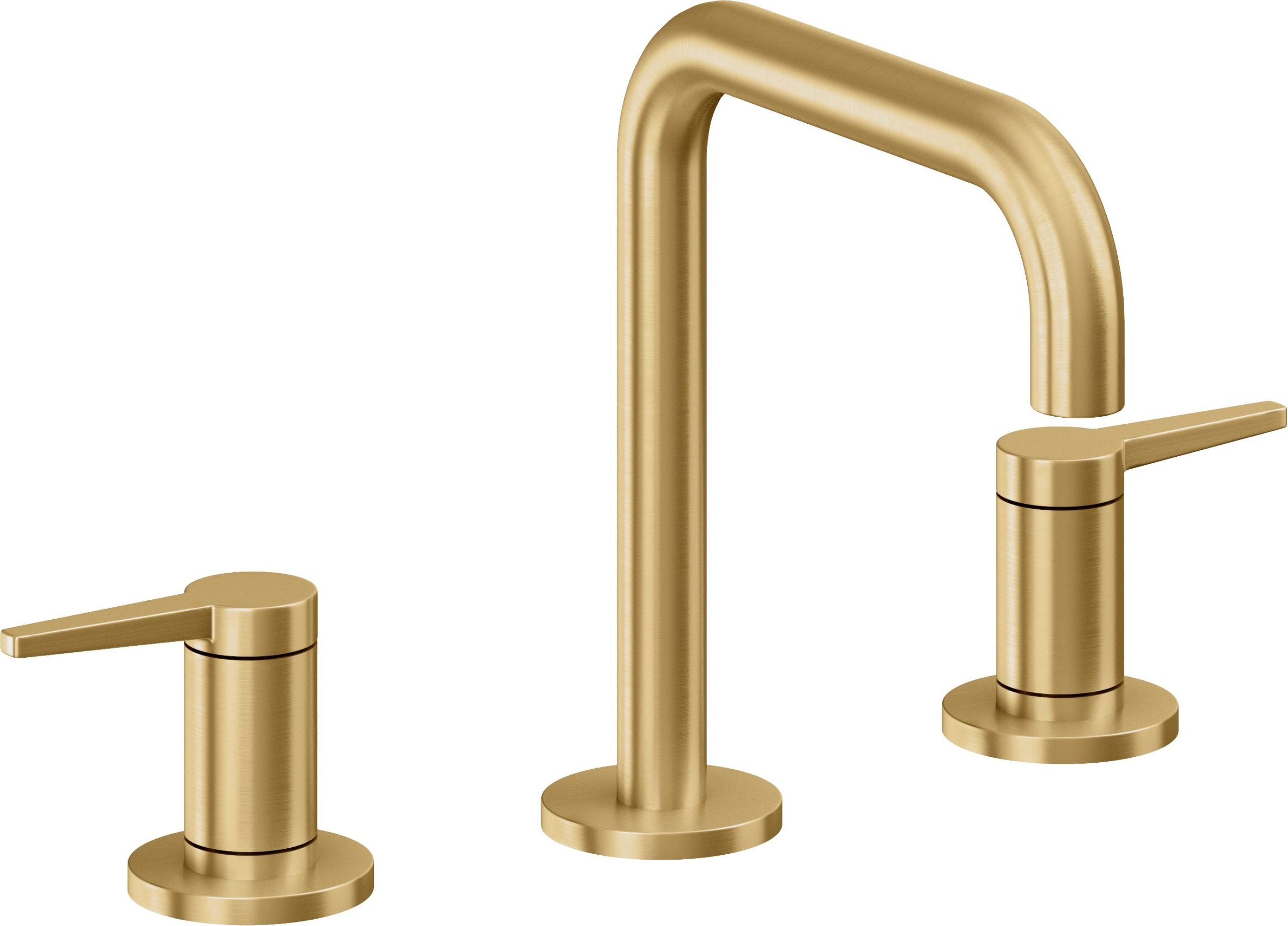 California Faucets - 5302Q-LSG - 8" Widespread Lavatory Faucet - Lifetime Satin Gold (PVD) - D Street