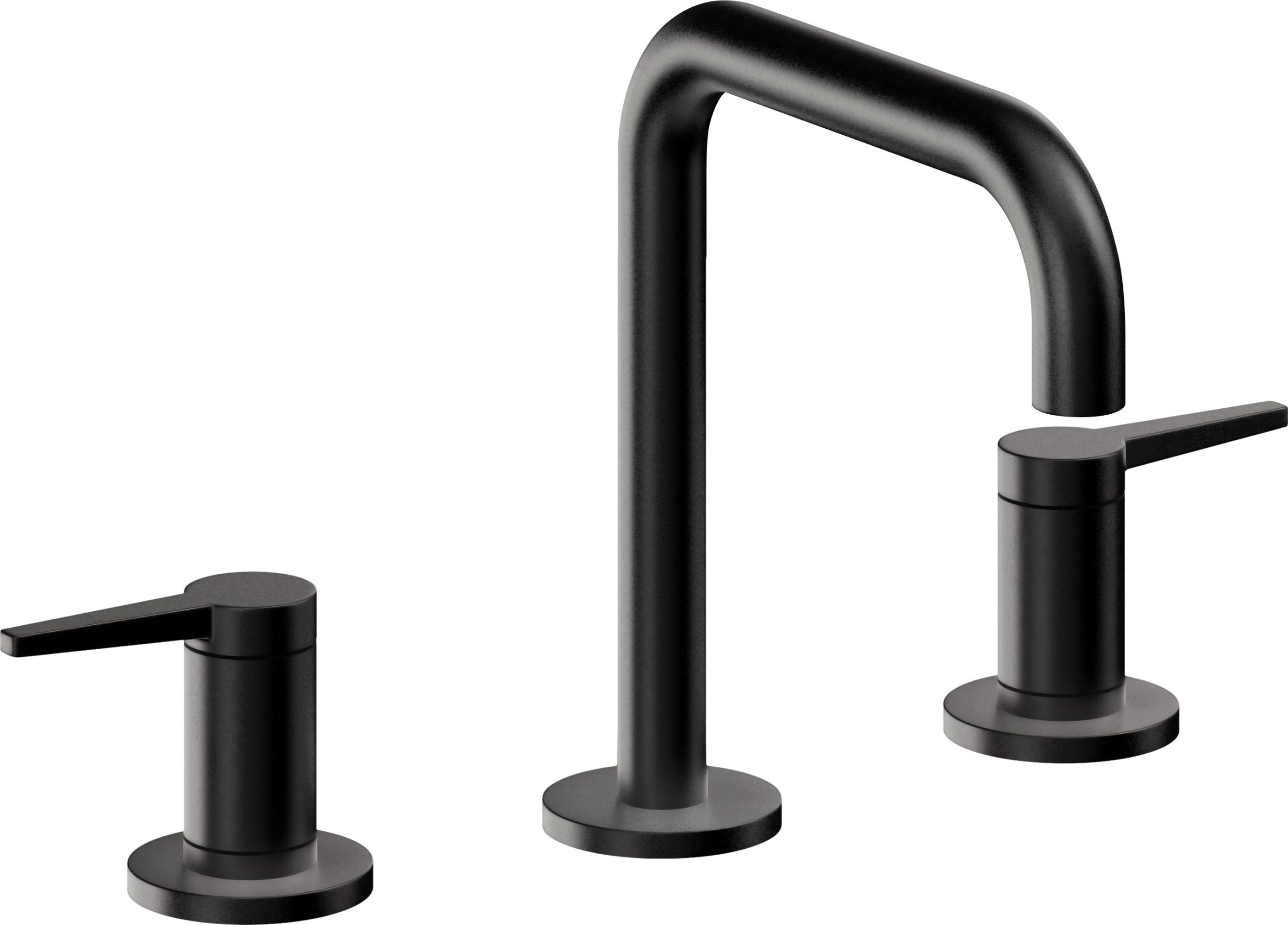 California Faucets - 5302QZB-MBLK - 8" Widespread Lavatory Faucet with ZeroDrain - Matte Black - D Street