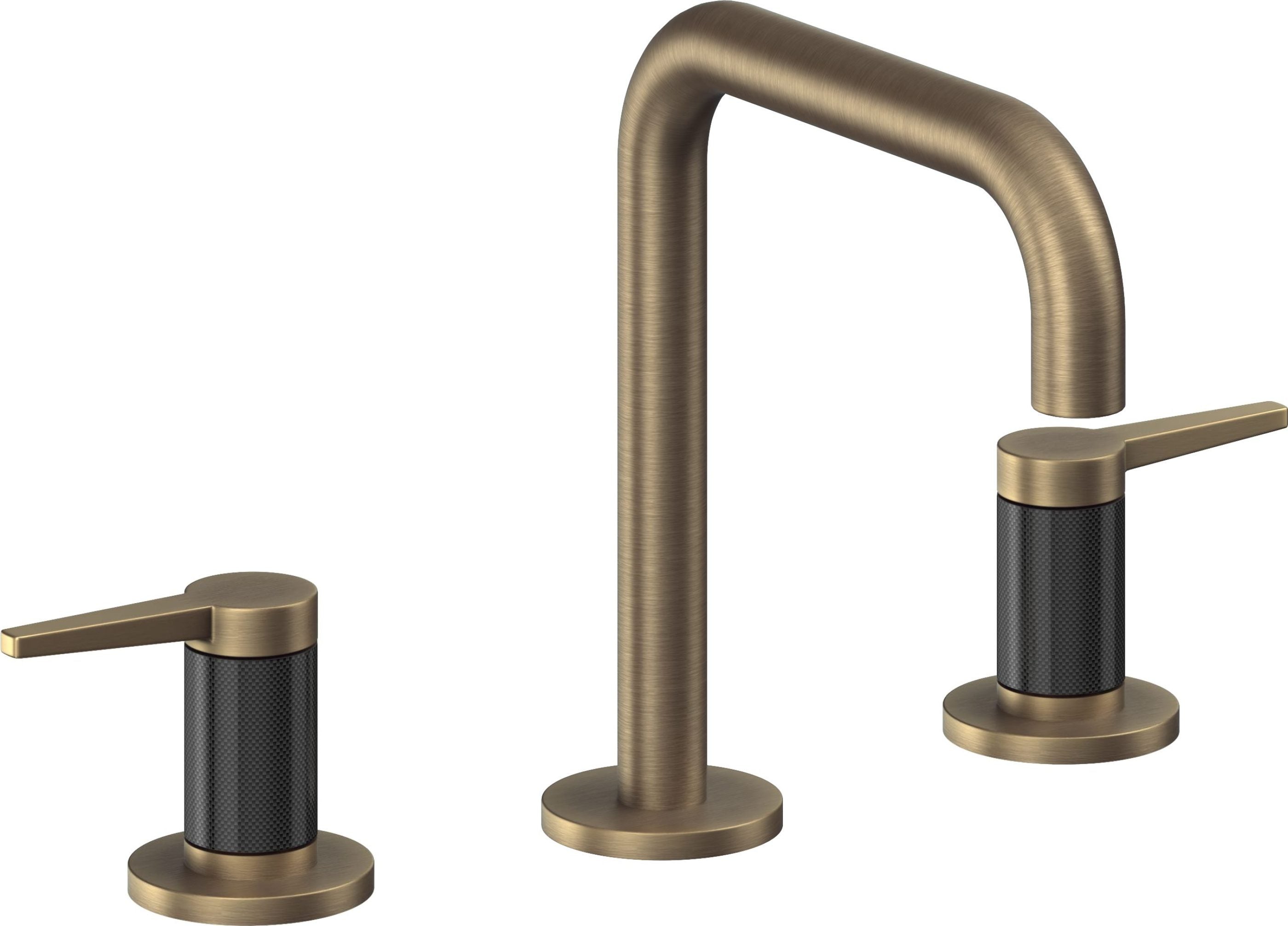 California Faucets - 5302QF-ABF - 8" Widespread Lavatory Faucet - Antique Brass Flat - D Street